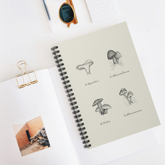 Mushroom Medley Spiral Notebook - Ruled Line